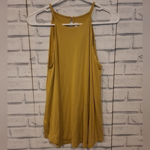Loft Women's Size M Sleeveless Top Olive Green Keyhole Back New With Tags